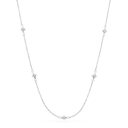Fingerprint Written In The Stars Tag Necklace (Silver)