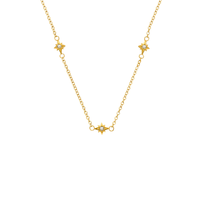 Mini Written In The Stars Initial Tag Necklace (Gold)