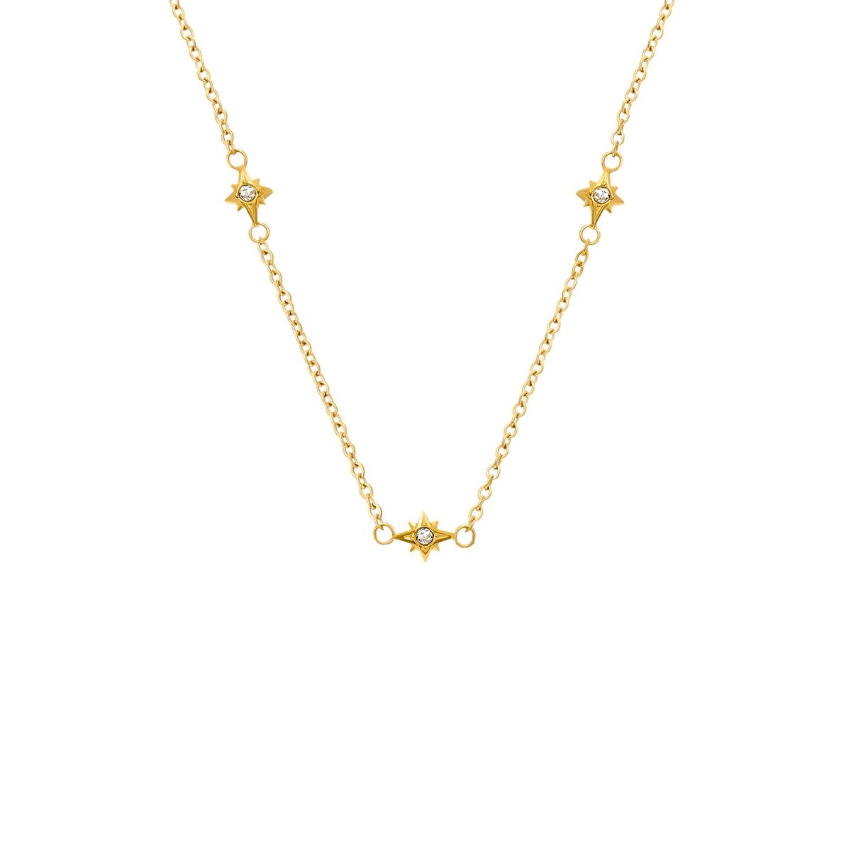 Fingerprint Written In The Stars Tag Necklace (Gold)