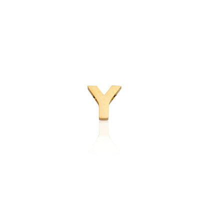 Made Mine Mini Letter Sphere Chain Necklace (Gold)
