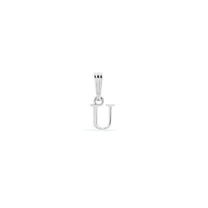 Sterling Silver Mini Initial Pendant (Silver)