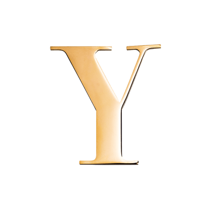 Metal Key Ring Letter (Gold)
