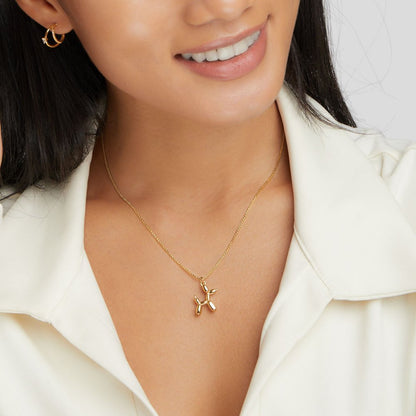 Gold Balloon Animal Necklace