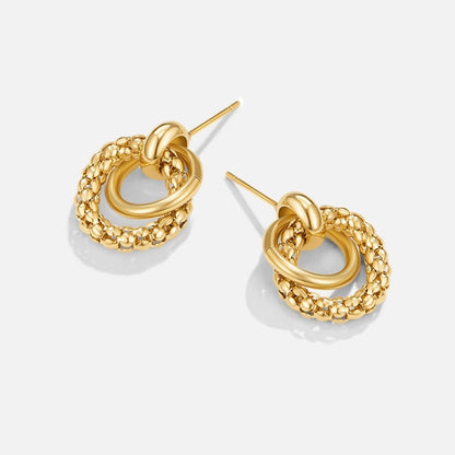 Monica Twisted Bead Hoop Earrings